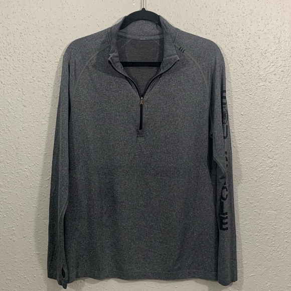 Lululemon Swiftly 1/4 Zip Gray Long Sleeve size M Soulcycle colab - Picture 1 of 15